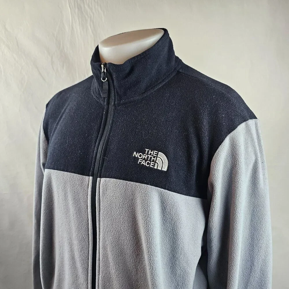 The North Face Jacket Mens Large Gray Full Zip Fleece Outdoor Lightweight Gorp